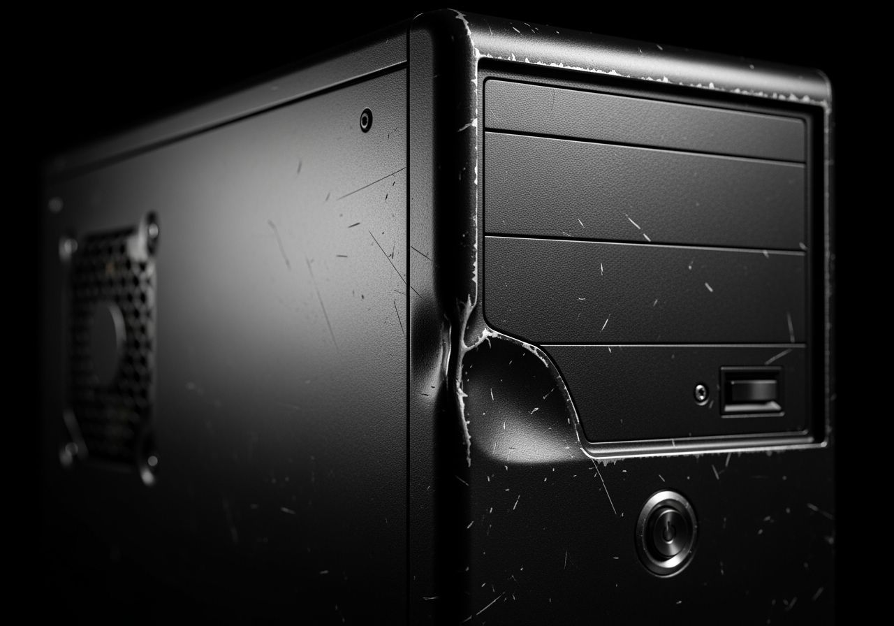 Weathered Computer Case Portrait with Rembrandt Lighting