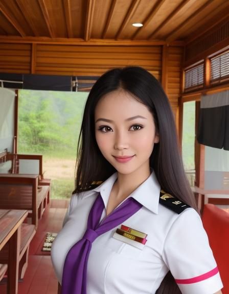 Thai Cabin Crew Digital Image