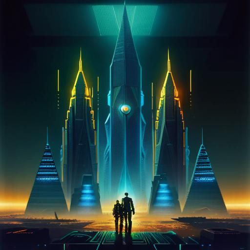 Futuristic City: Humans and Aliens in Harmony