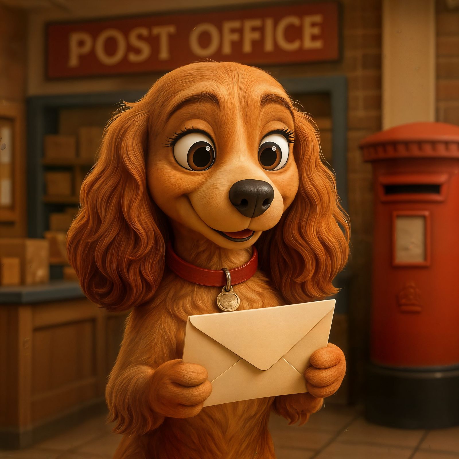 CGI Cocker Spaniel at the Post Office