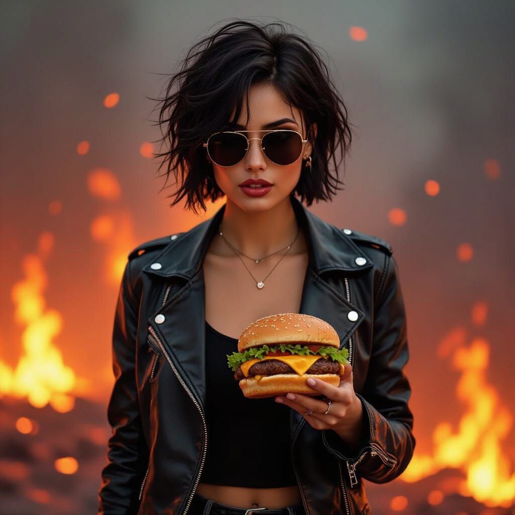 Woman Walks Through Hell With Cheeseburger