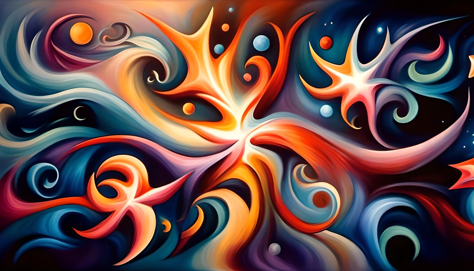 Swirling Star Cluster in Dreamy Impasto Style