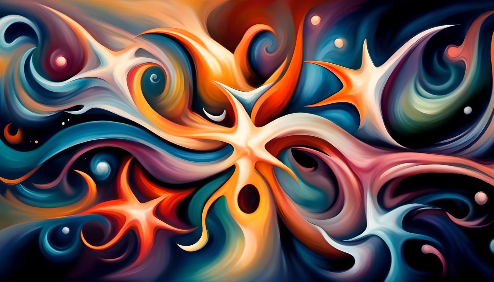 Cosmic Star Dance in Impasto Oil Painting