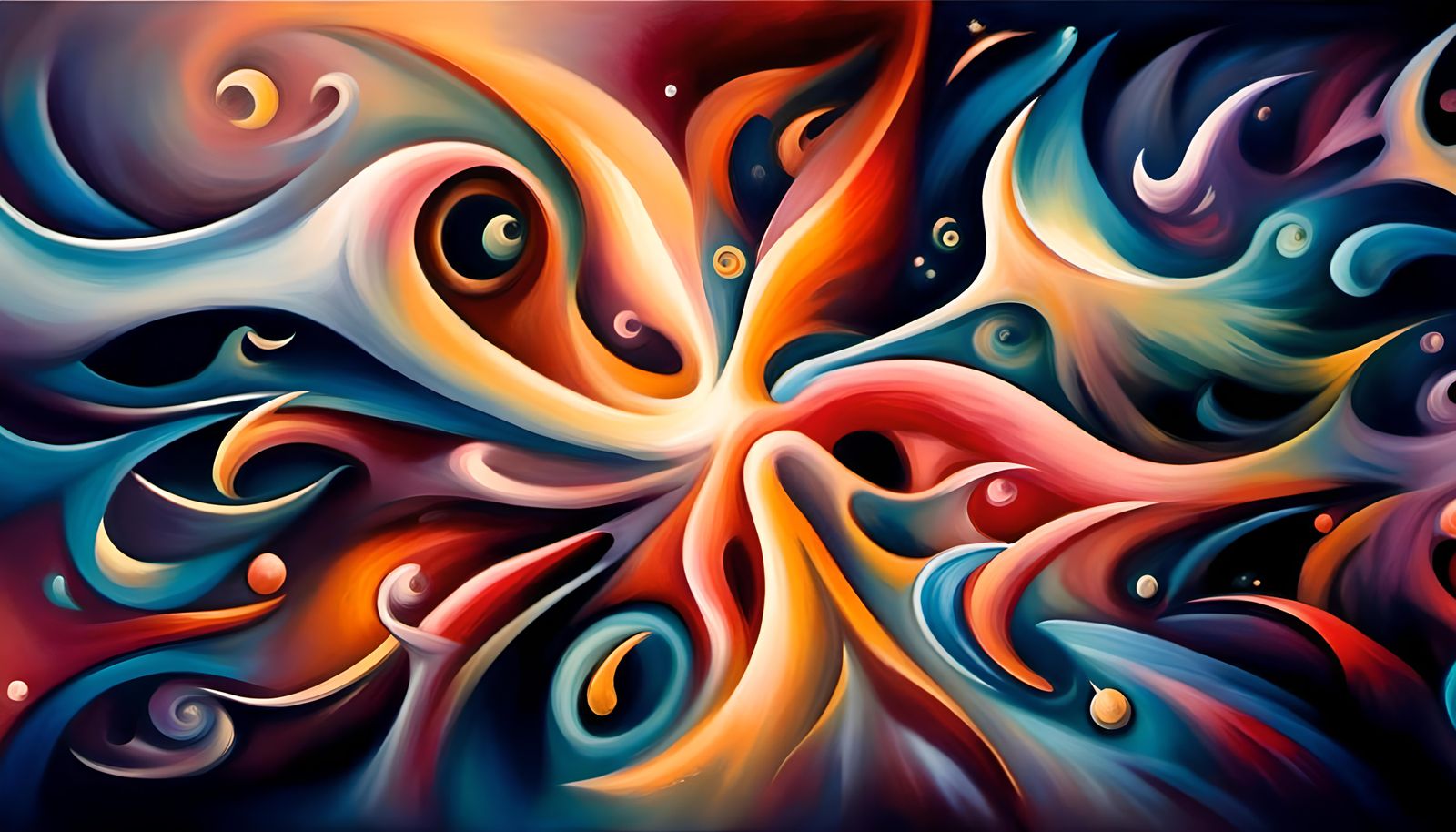 Swirling Stars in a Vivid Cosmic Dance: Impasto Style