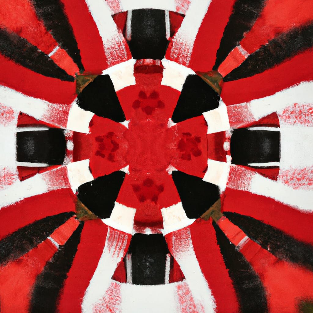 Abstract Quilt Illusion with Geometric Shapes