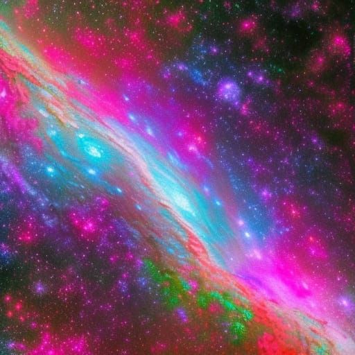 Opalescent Fractal Galaxy in High Resolution