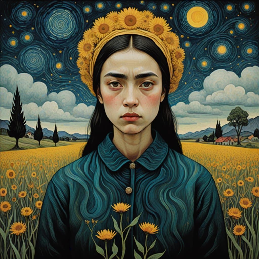 Weary Figure in a Desolate Landscape