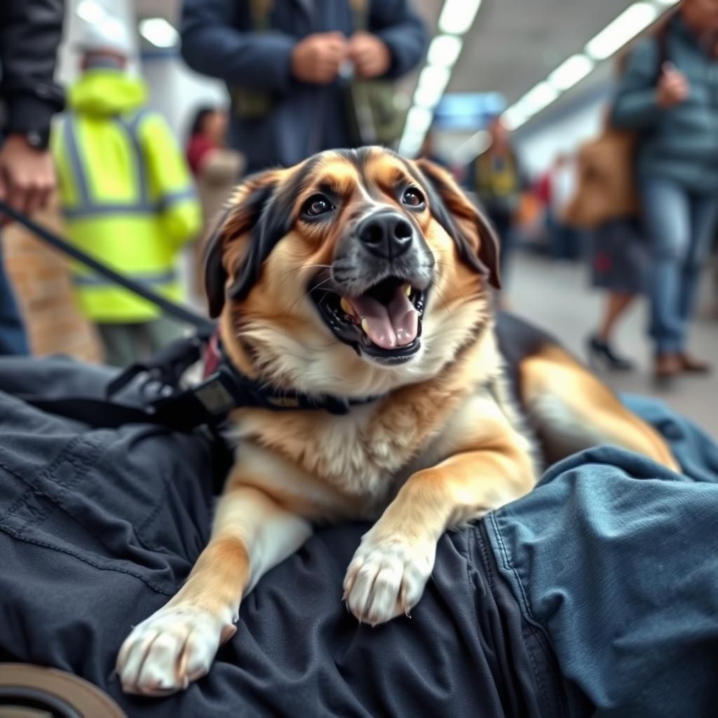 Heroic Support Dog Comforting Owner in Crisis