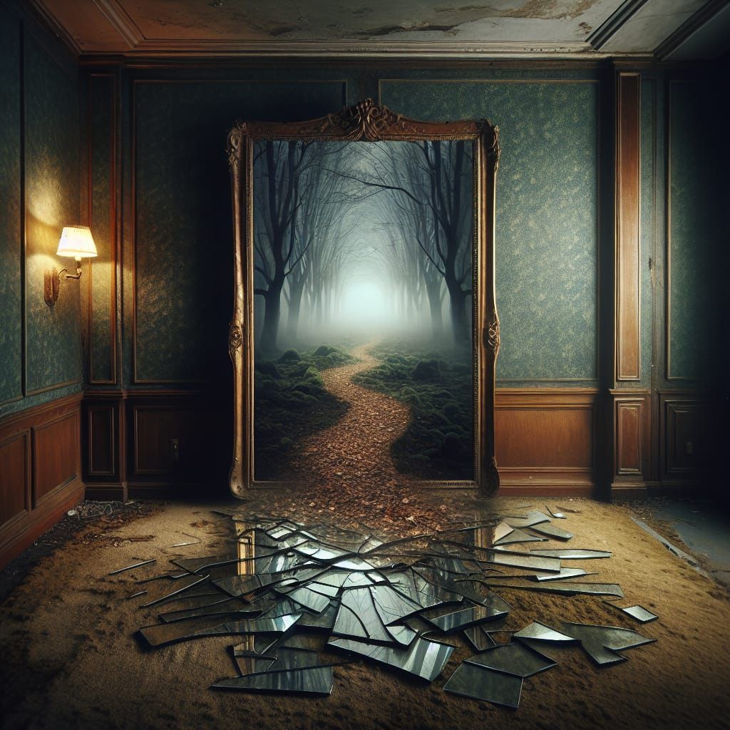 Eerie Hotel Room Mirror Reveals Loaf Path Forest