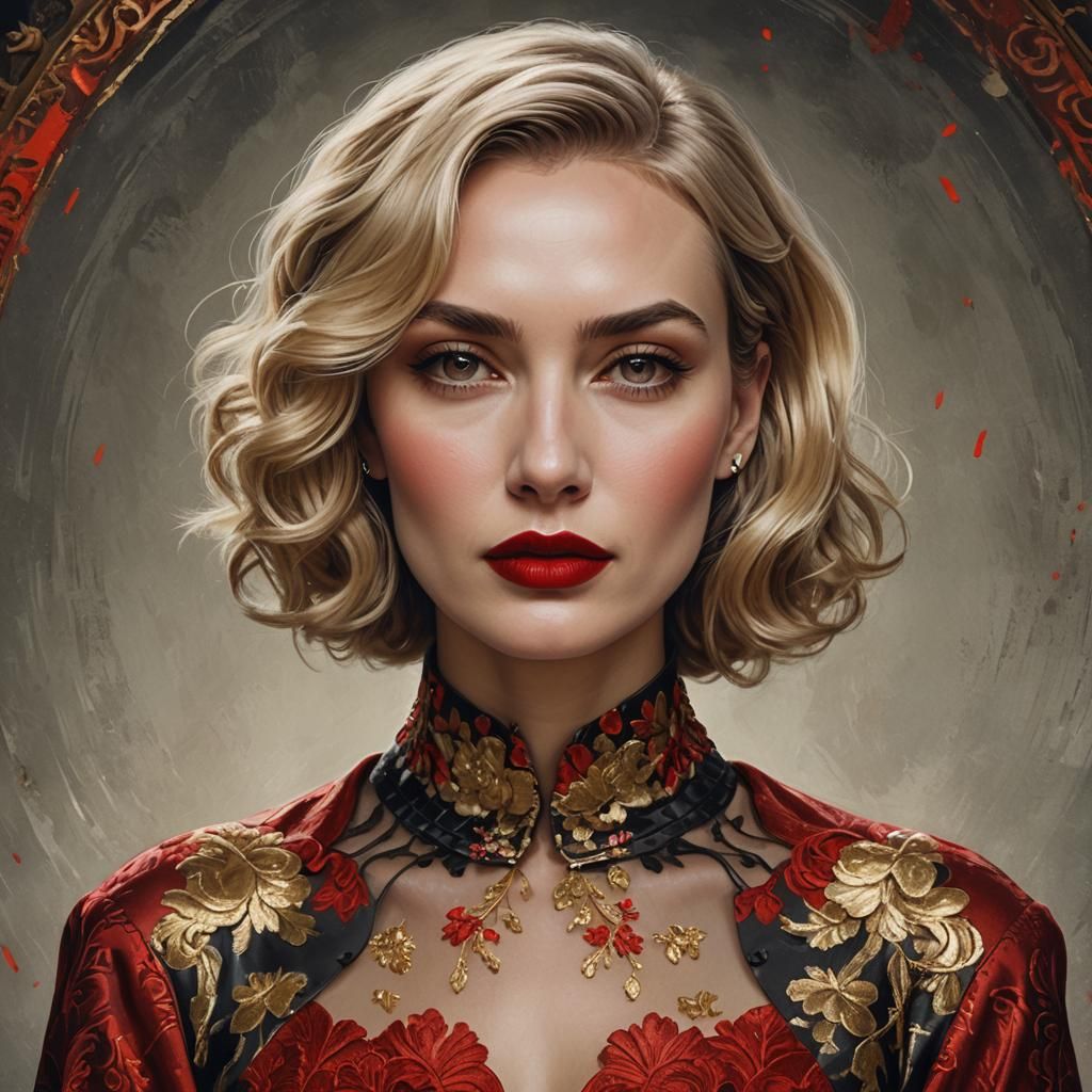 Hyperrealistic Portrait of a Young Russian Socialite