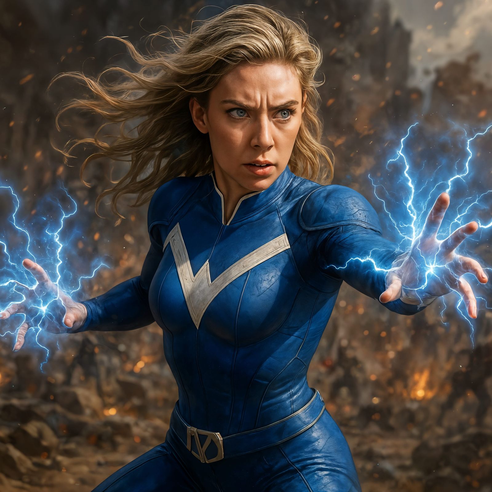 Vanessa Kirby as Superhero in CGI Action Scene