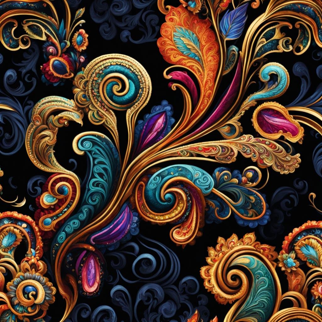 Ethereal Velvet Tapestry in Luxe Sequins