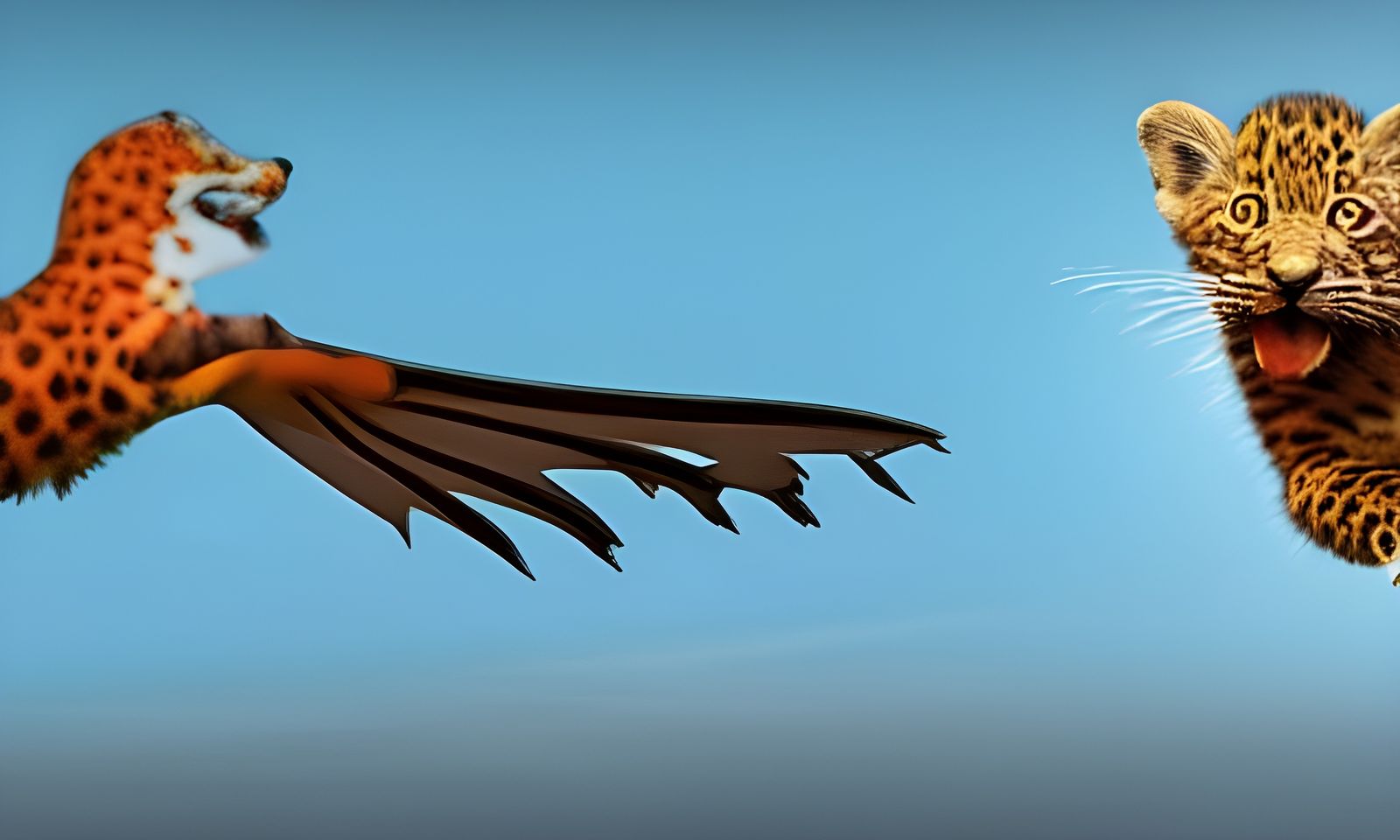 Red Leopard Cub's Pixar-Style Bird Chase