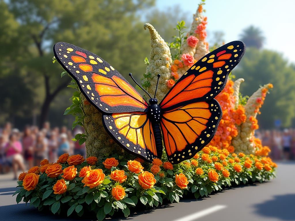 Majestic Monarch Butterfly Parade Float