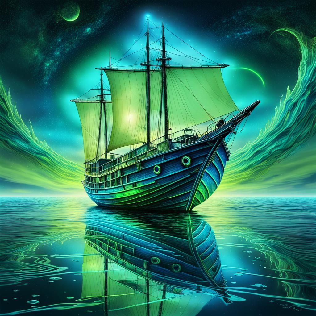 Neon Green and Blue