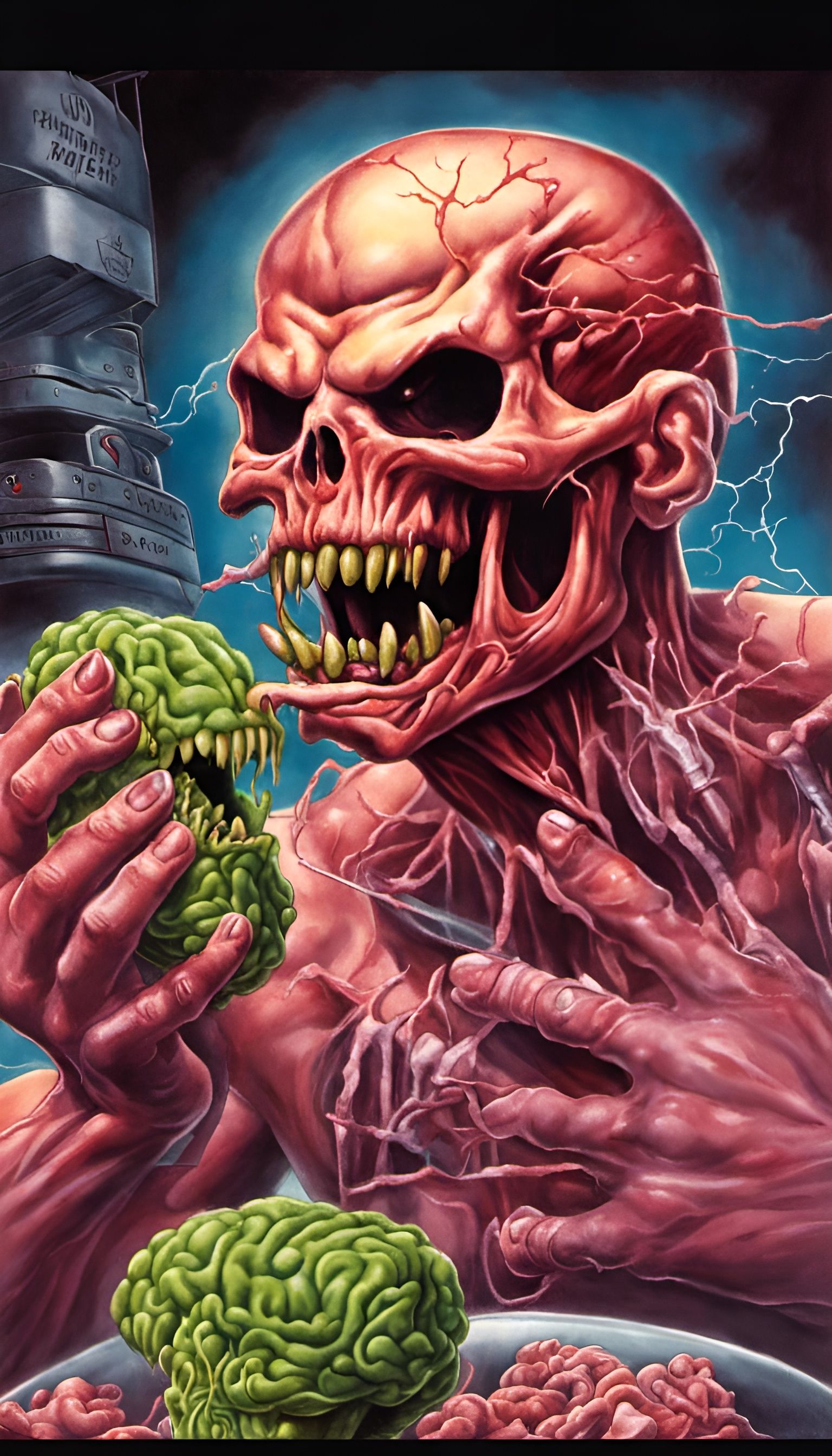 Evil Mutant in 80s Airbrushed Style