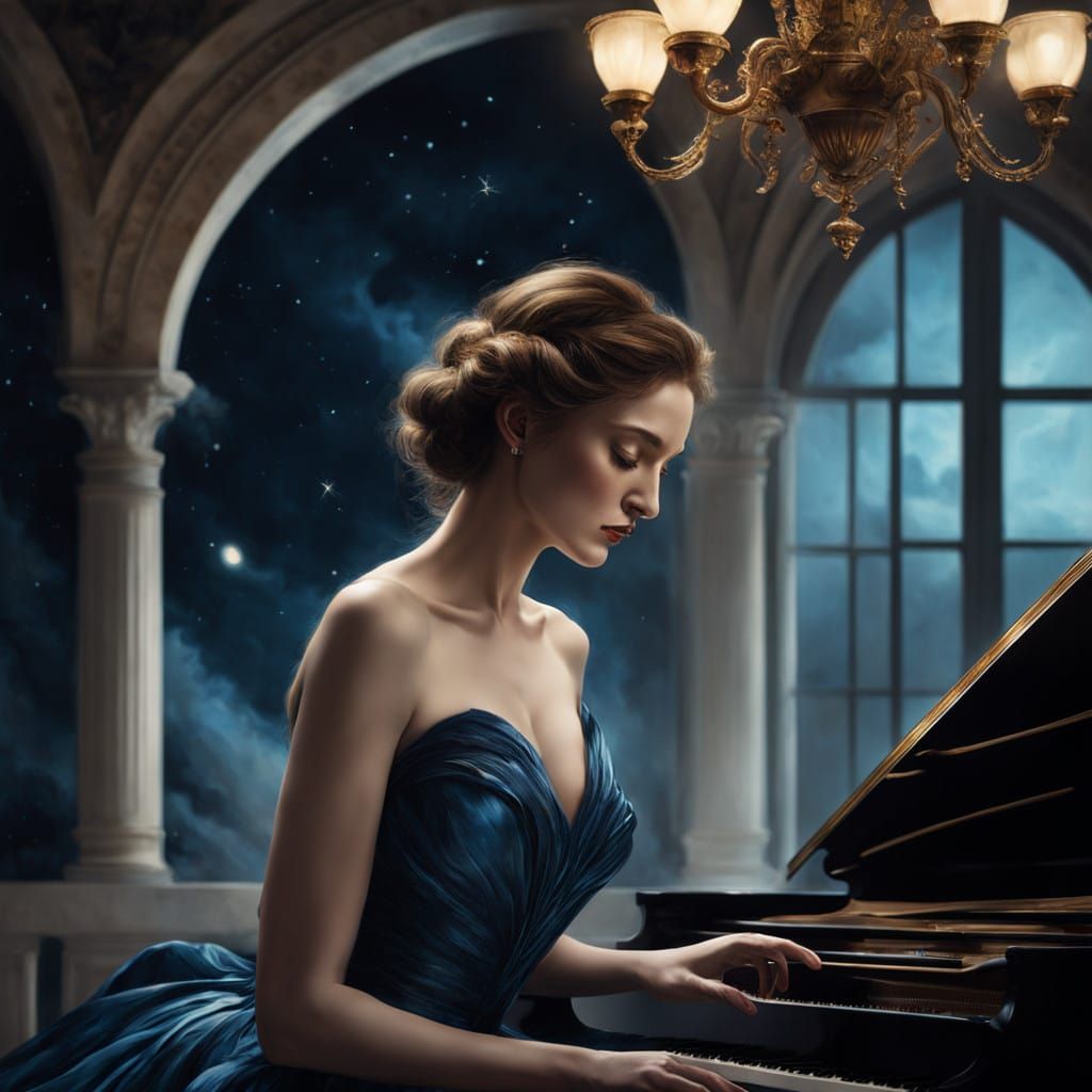 Soft, whirling, gentle brush strokes, oil painting canvas texture. Titianus, Caravaggio masterpiece. A beautiful, expres...