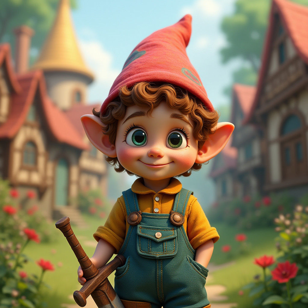 Gnome Boy Portrait in Greg Rutkowski Style