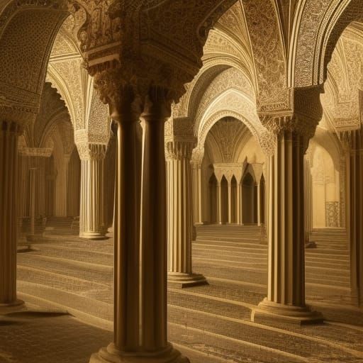 Epic Digital Painting of the Alhambra