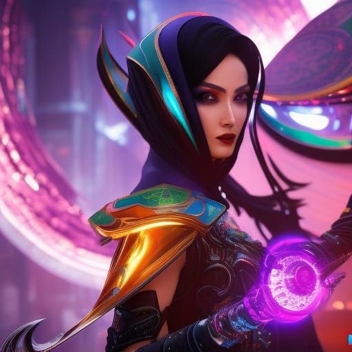 Jinx from Arcane: Maximalist Splash Art in 8k