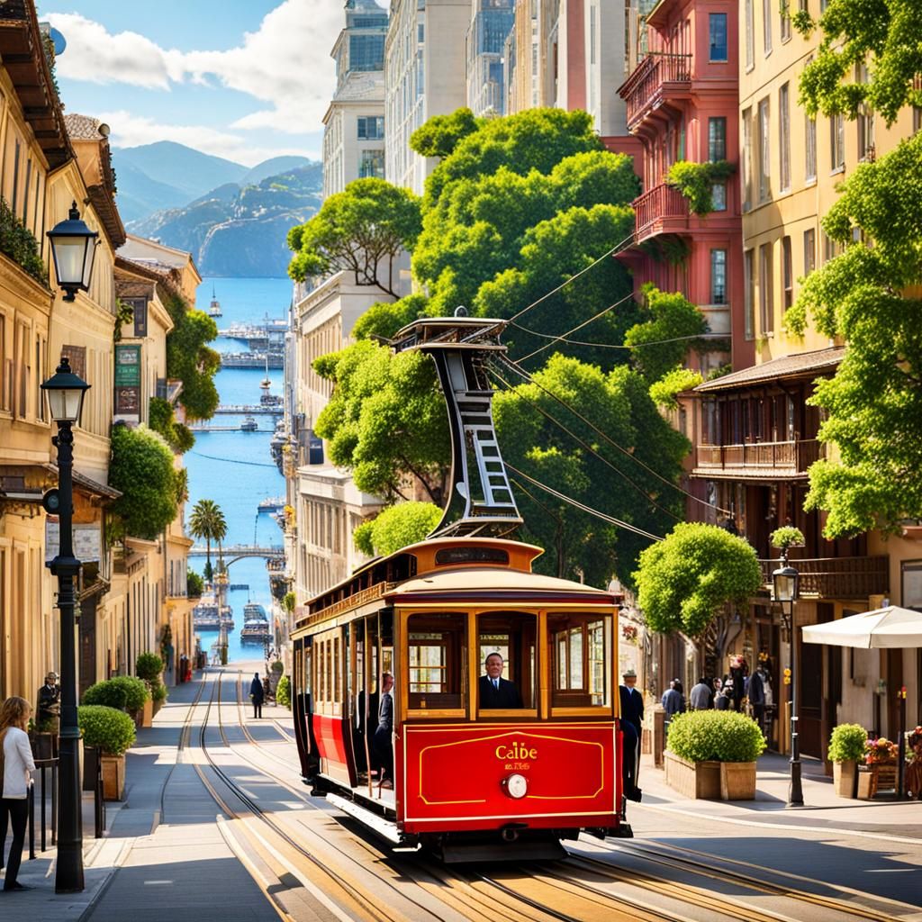 AI Generated Cable Car Image