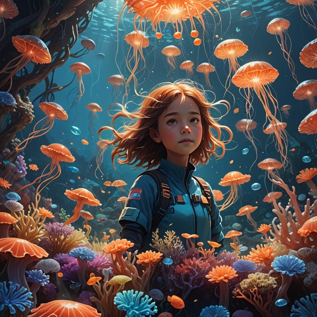 Underwater Garden: Fantasy Art with Sea Stars
