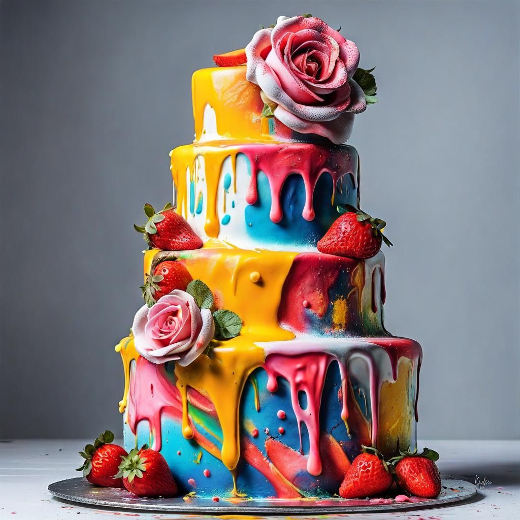 Colourful cake