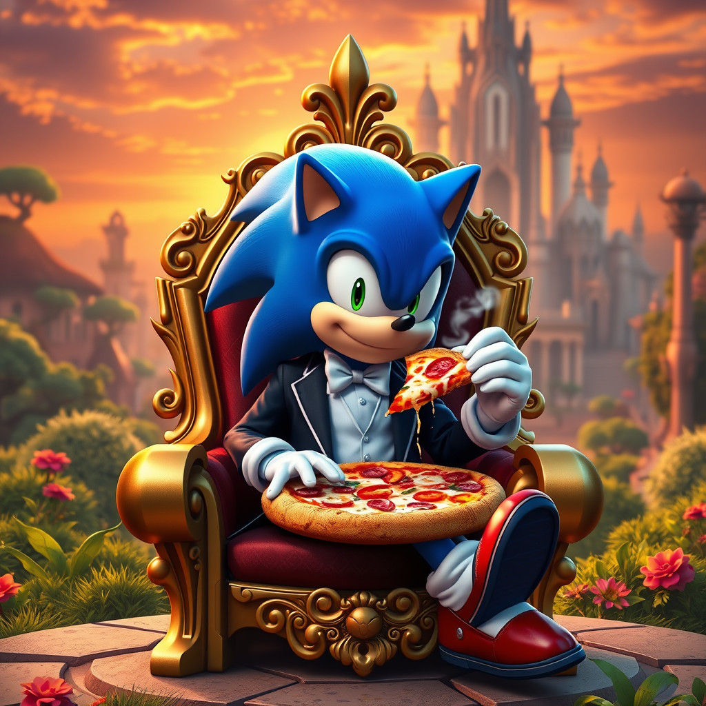 Sonic the Hedgehog: Pizza Throne in Concept Art Style