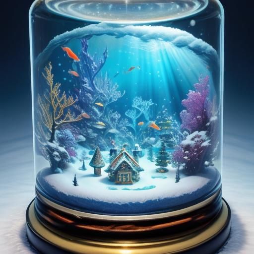 Underwater Kingdom in Snow Globe