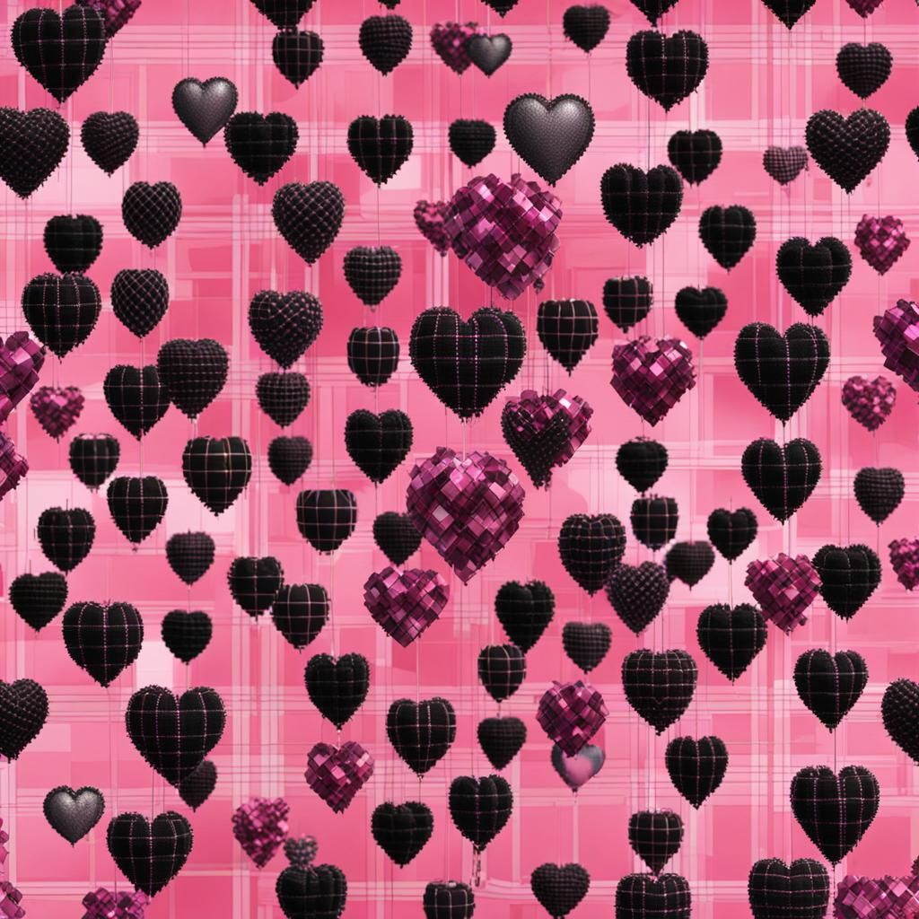 Intricate Heart Pattern in Detailed Matte Painting