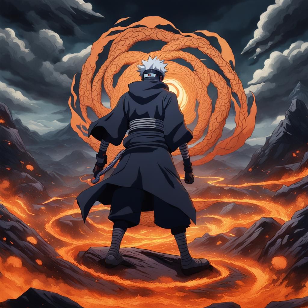 Obito in Ten Tails Sage Mode: Detailed Matte Painting