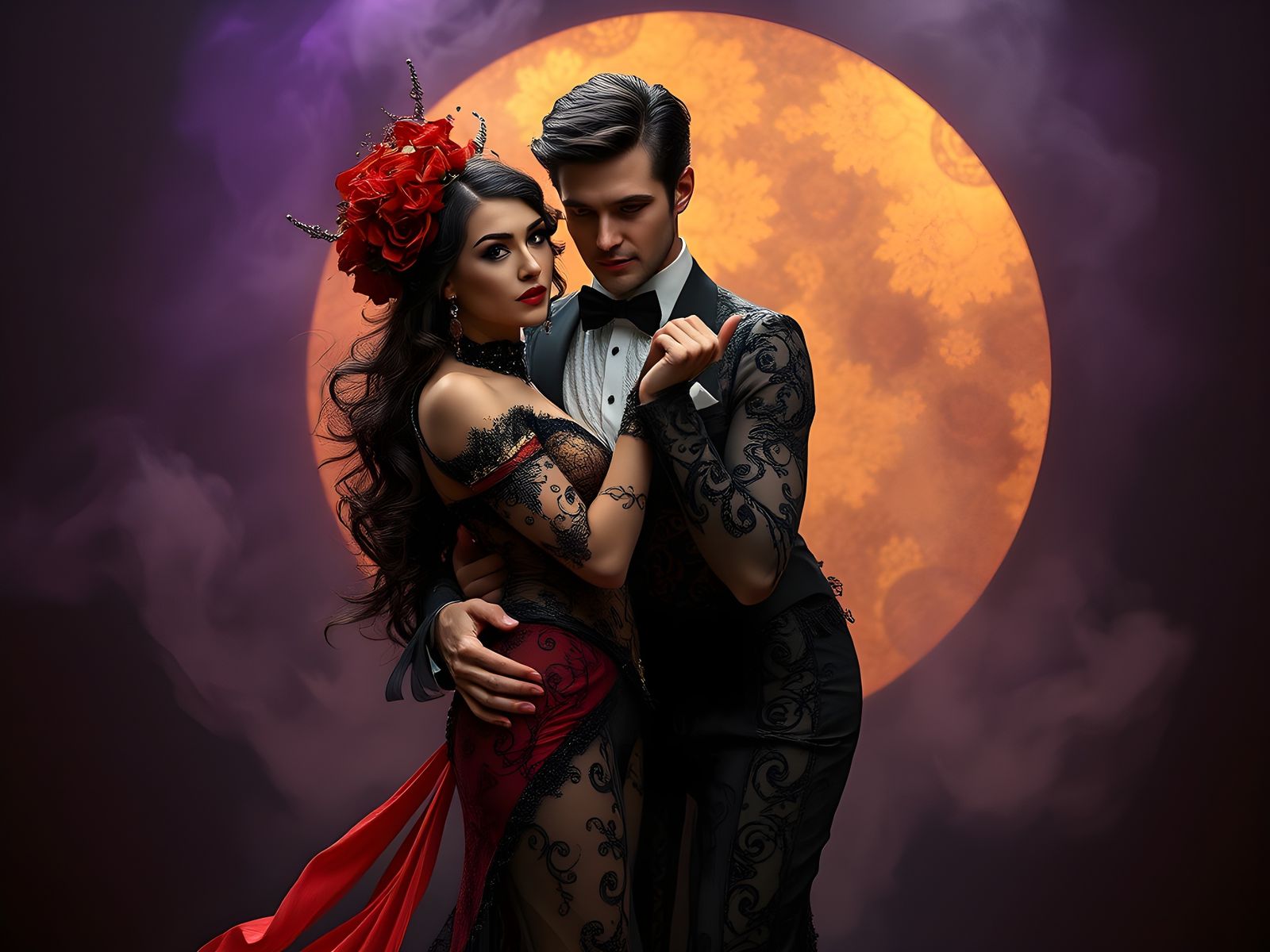 Burlesque Dance Team in Dark Fantasy Style