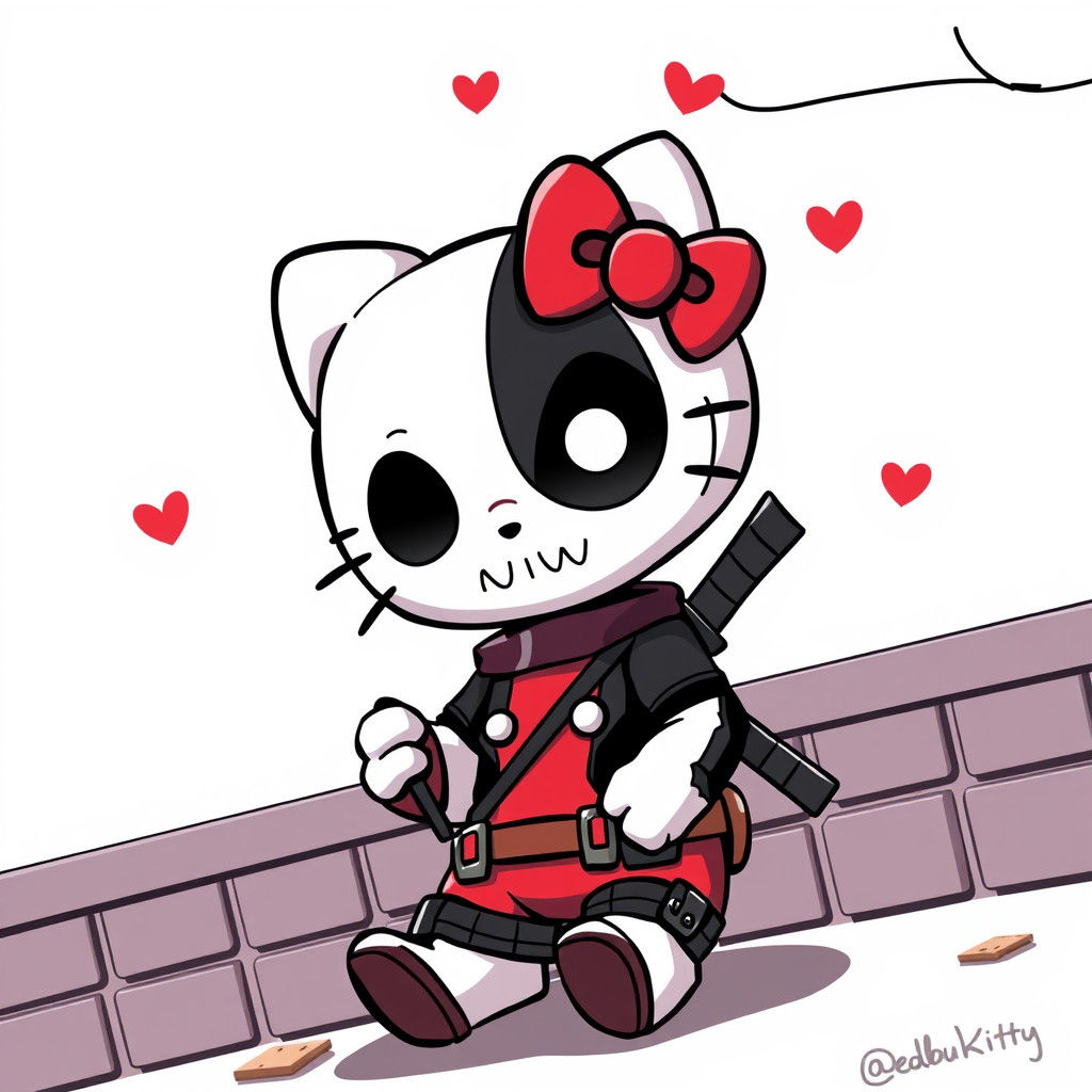 DeadPool as Sanrio's Hello Kitty
