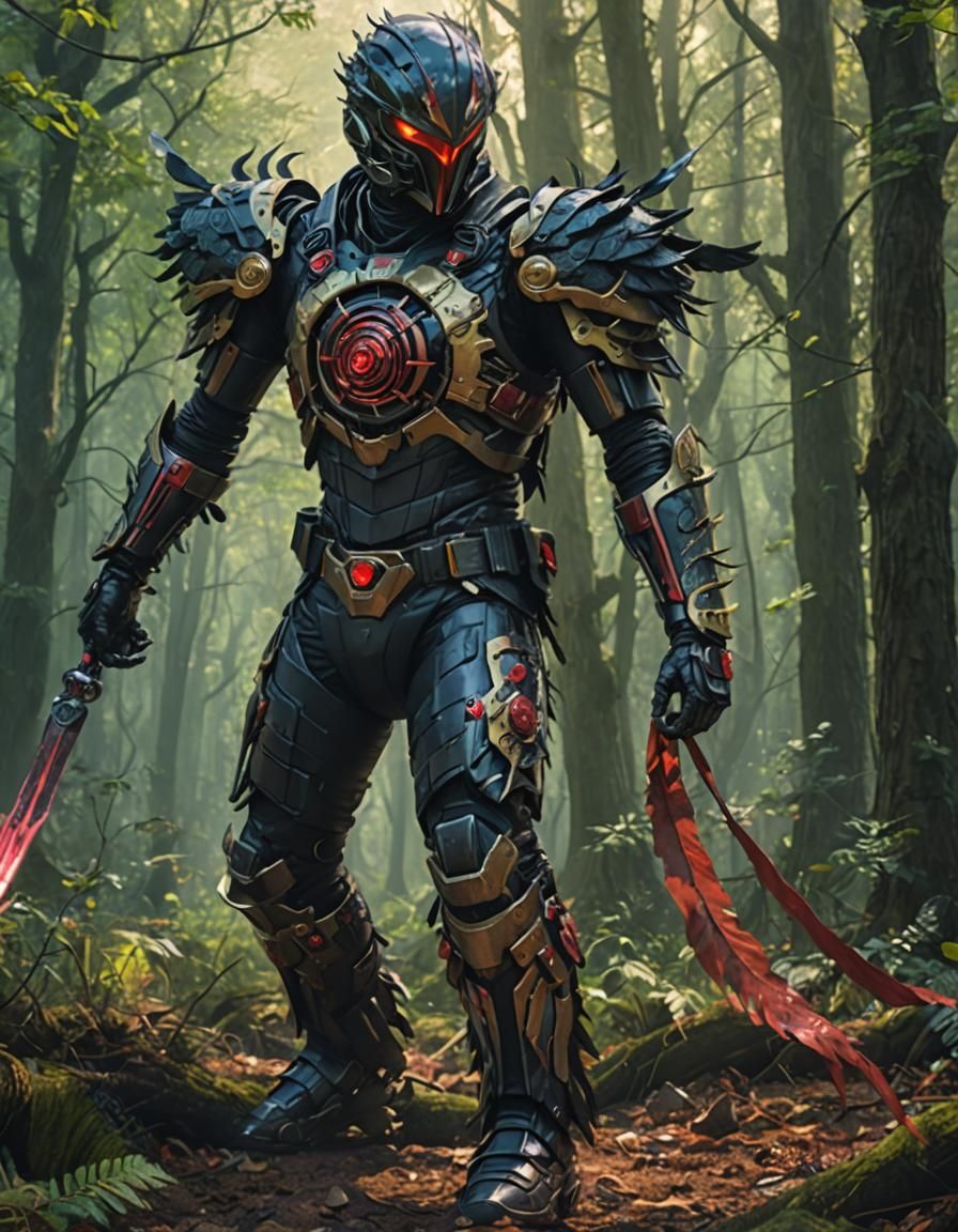 Kamen Rider in Mystical Forest: Digital Matte Painting