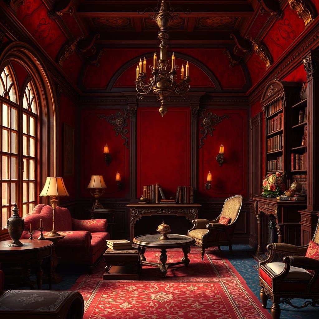 Scarlet Sanctuary of Ancient Knowledge