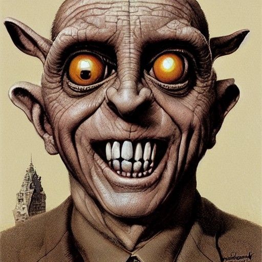 Rudy Giuliani as a Bug-Eyed Goblin Portrait