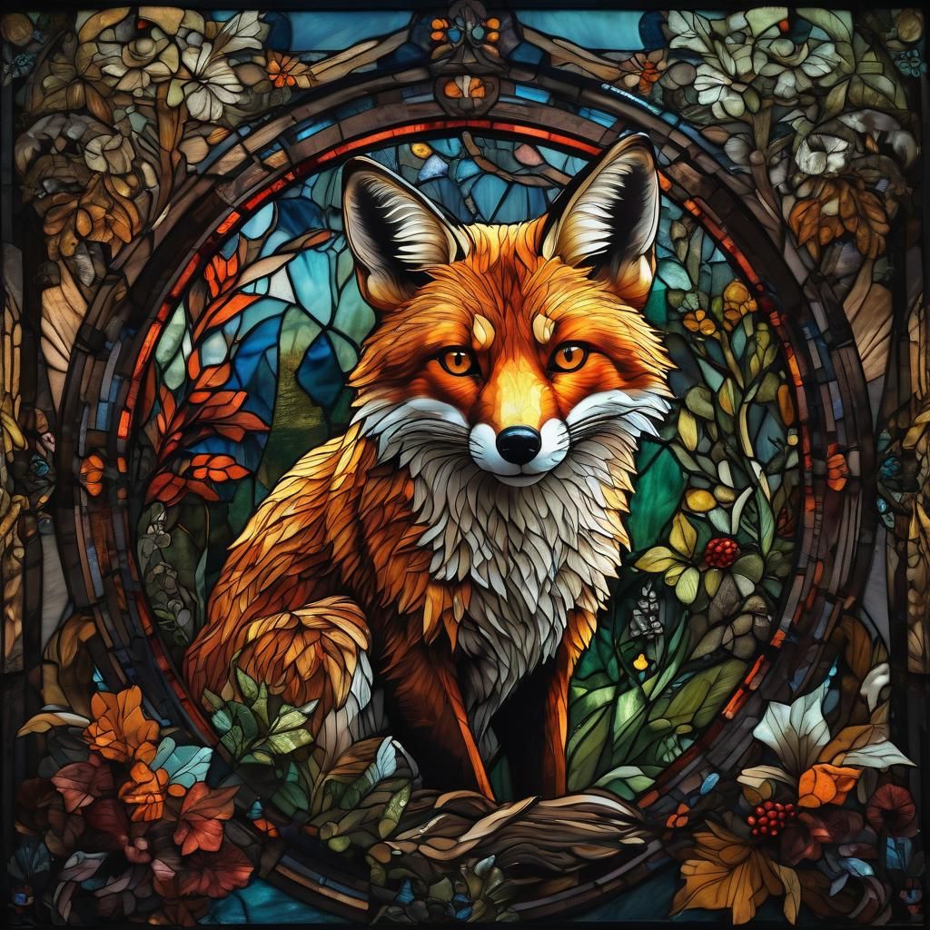 Stained Glass Fox