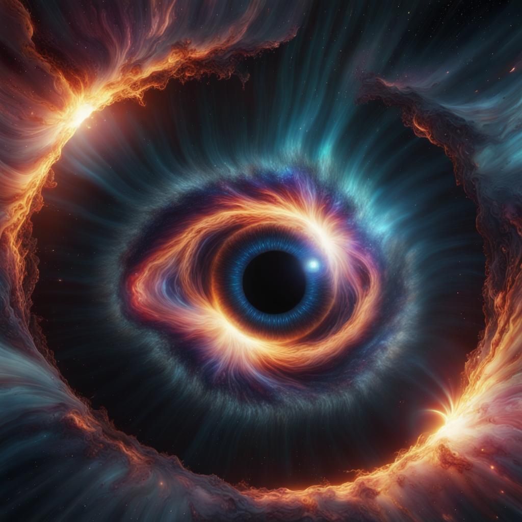 Cosmic Nebula Eye Gazing into Supernova Black Hole