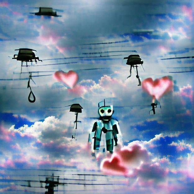 Dystopian Robotic Army in the Sky