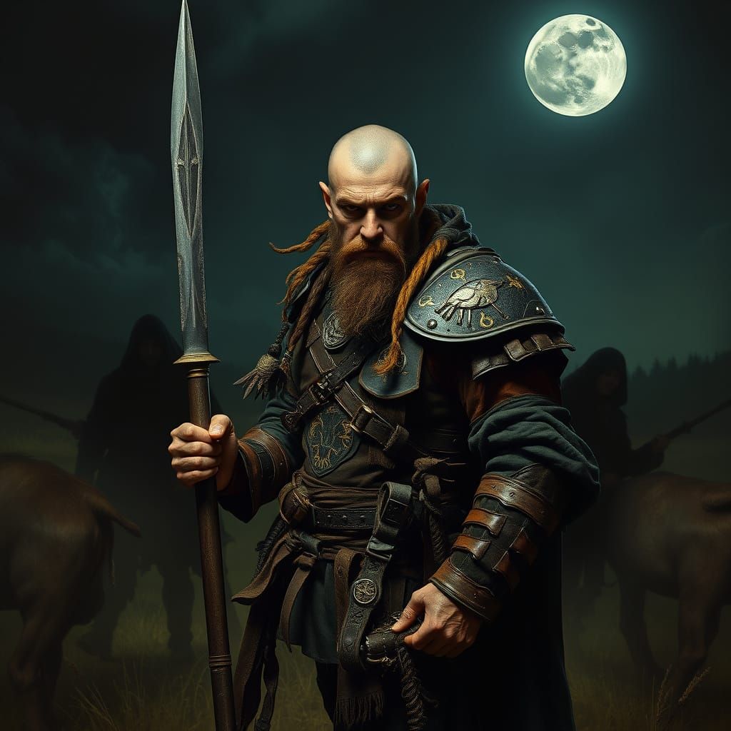 Cossack Sorcerer in Dark Steppe: Fantasy Art
