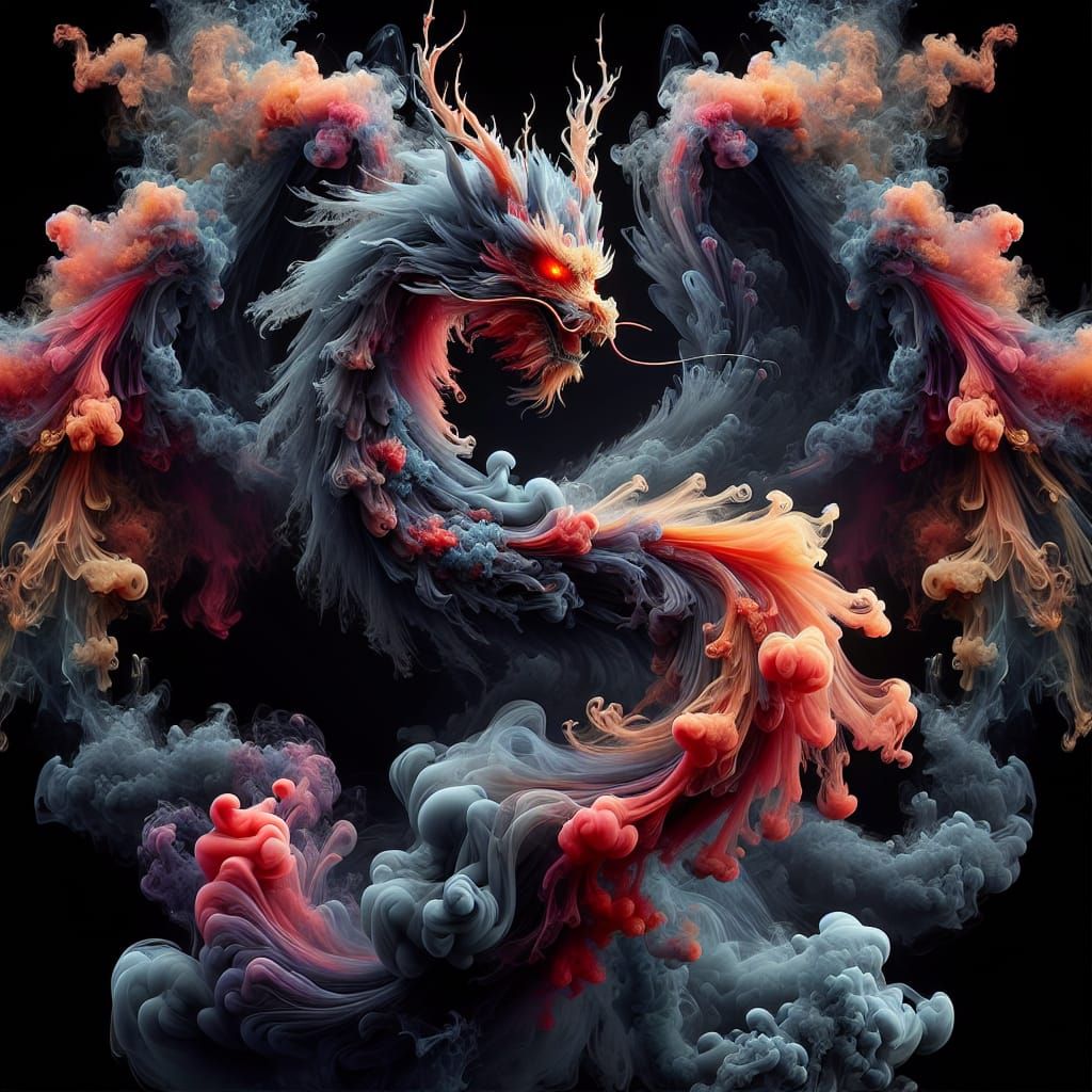 Spectacular Smoky Dragon in 4K Resolution