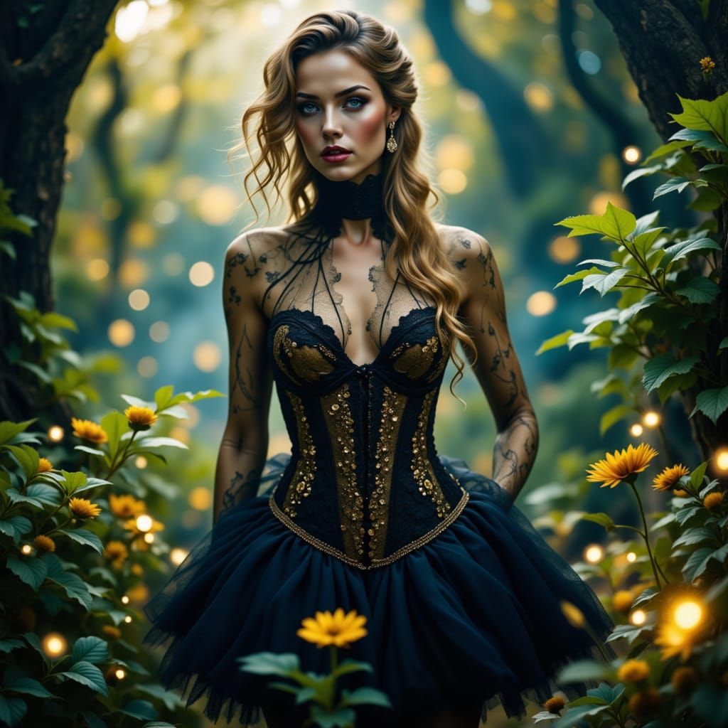 Ethereal Beauty in Shimmering Armor