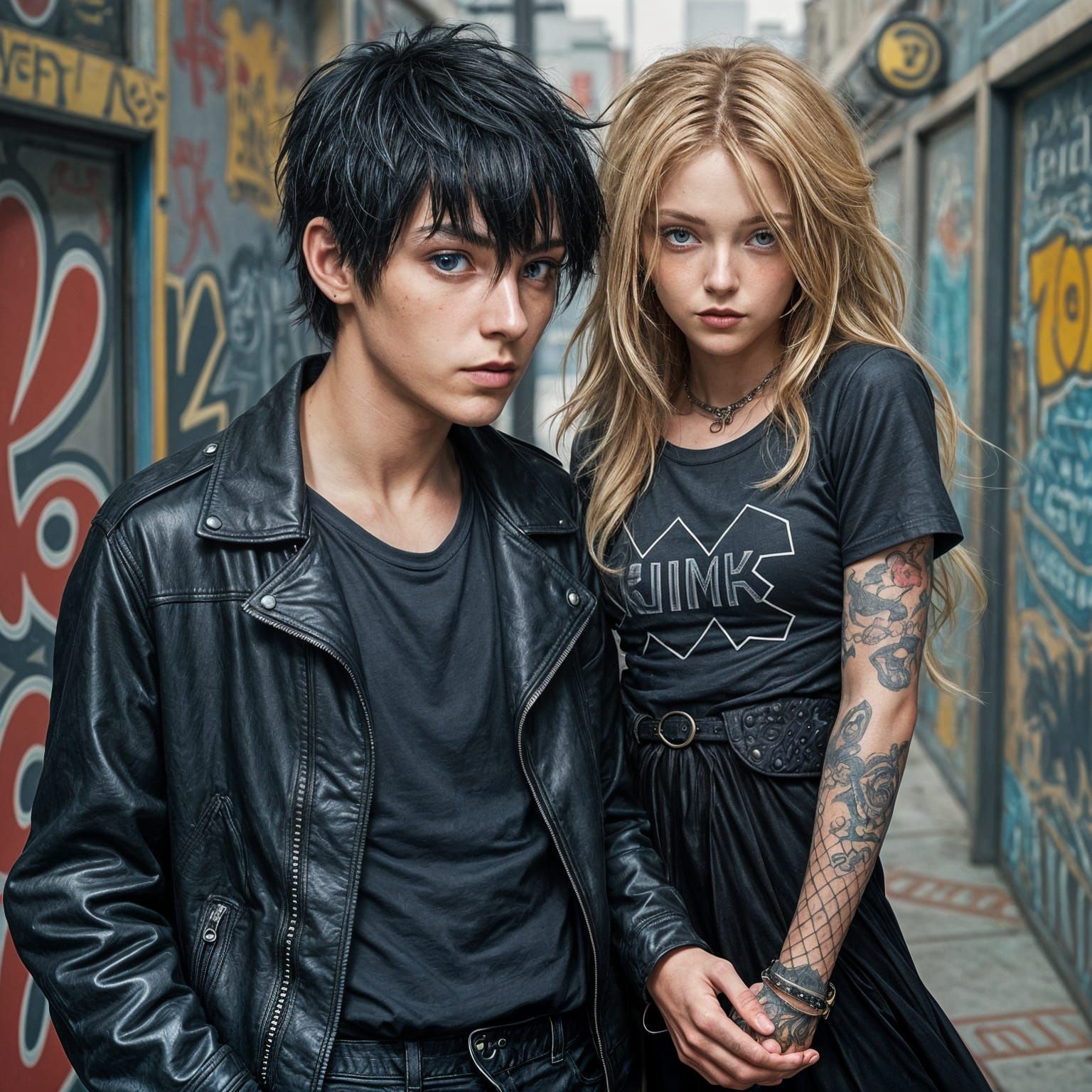 Hyperrealistic Portrait of Youthful Pair