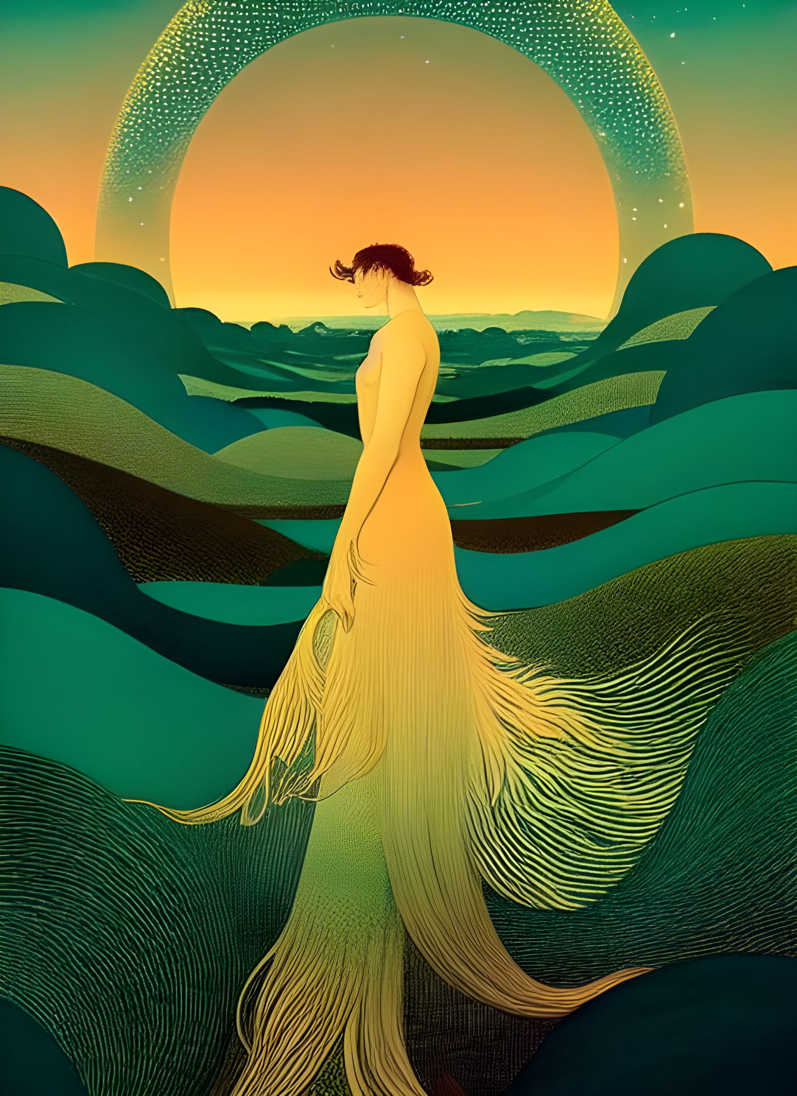 Dreamy Celestial Archway with Billowing Clouds