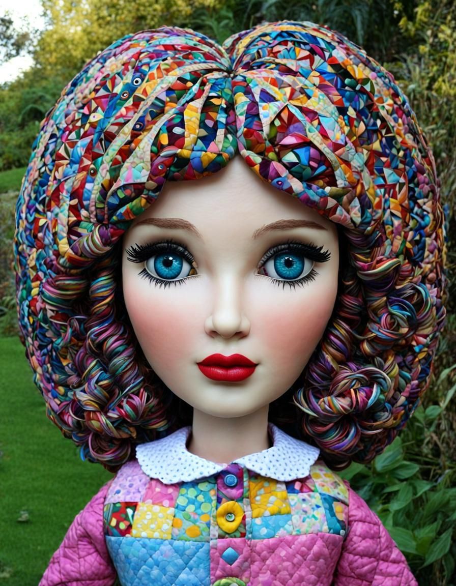 Quilted Patchouliwork Doll Character Design