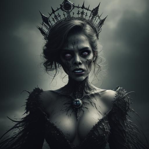 Zombie Miss Universe Rises, Hyperrealistic HDR