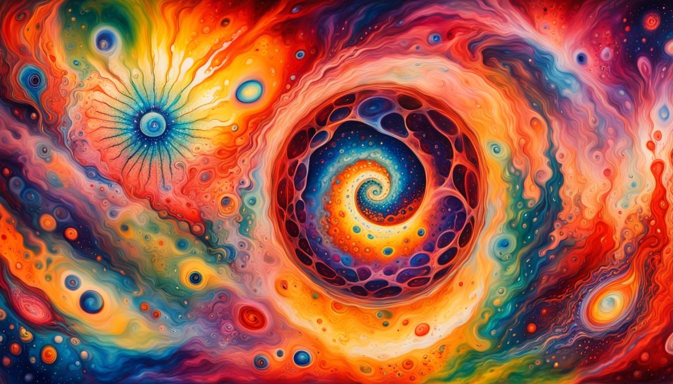 Surreal Cosmic Art: Plasma Stars in Tunnels