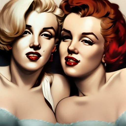 Flirty Women Portrait in Hyperdetailed Art Style