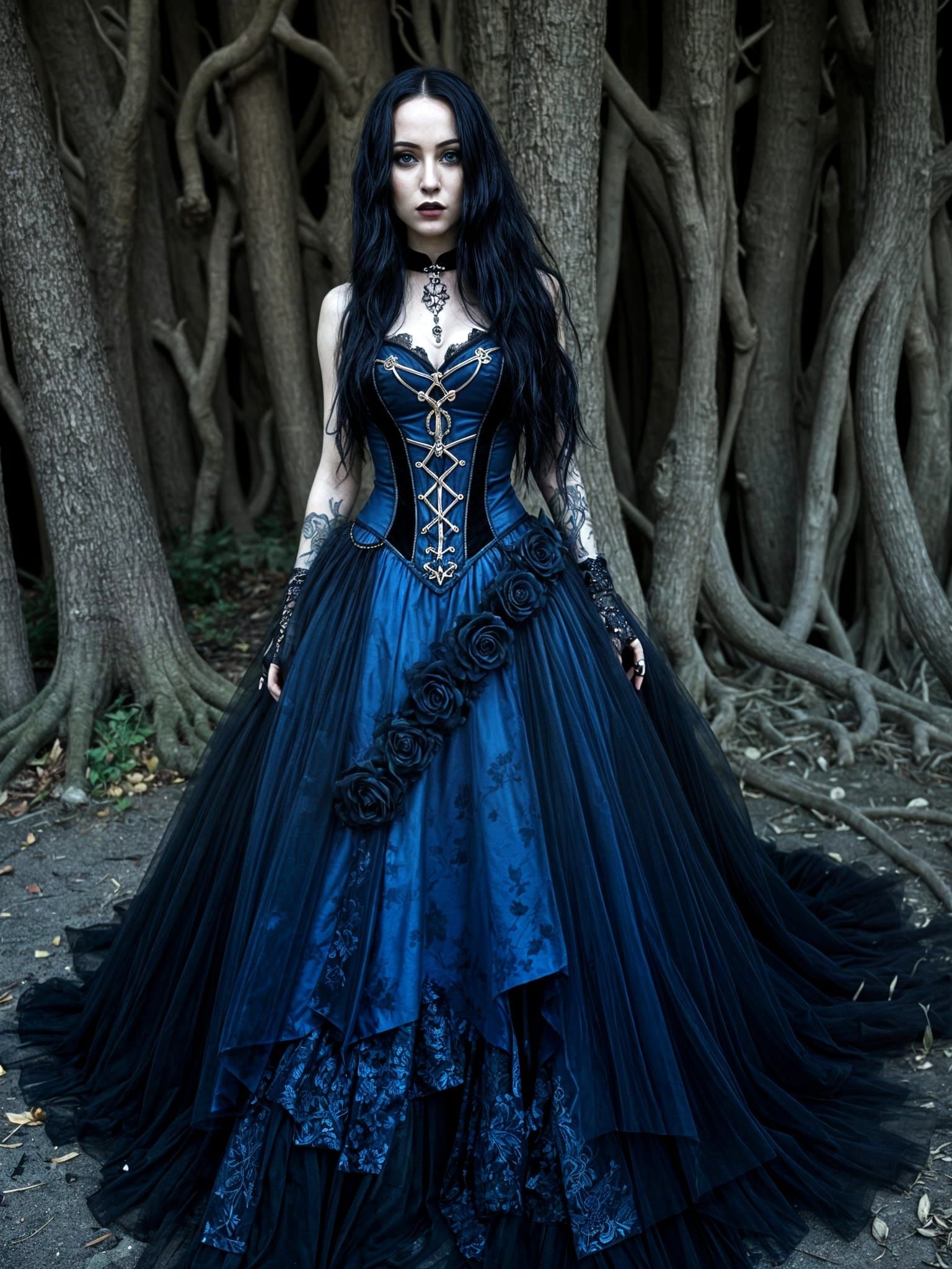 Gothic Beauty in Dark Romantic Style