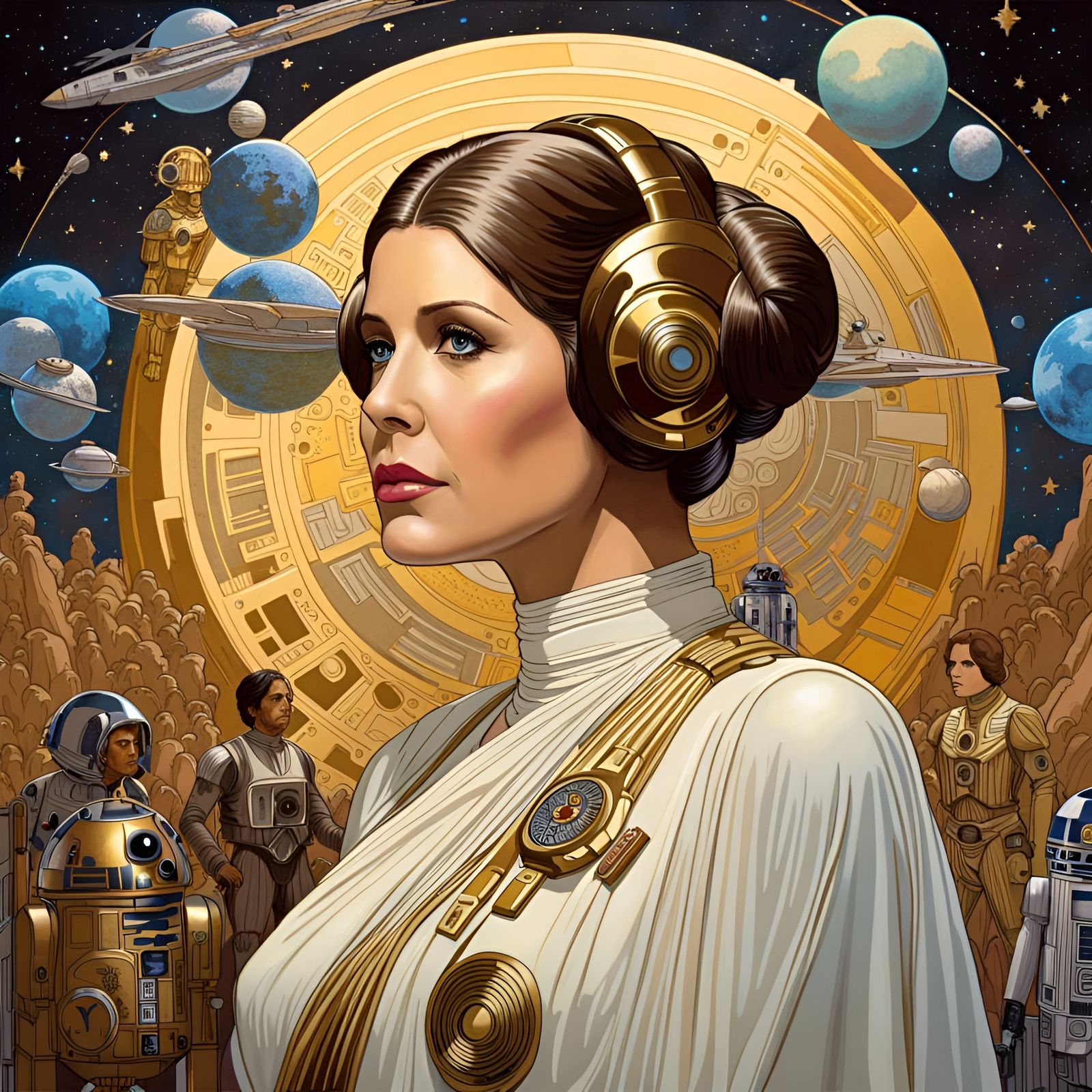 Princess Leia's Star Wars Space Adventure: Art Nouveau